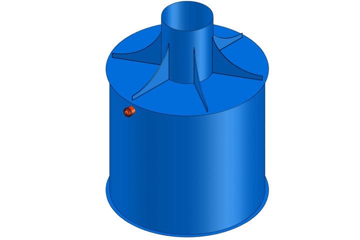 Пескоуловитель подземный вертикальный ПЭ-54-7500 (вертикальный)