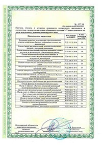 Сертификат Bionex Ресторан
